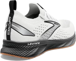 BROOKS Men's Levitate Stealthfit 6 (121 - White/Black) -Saucony Store 0430AB83 8722 4E17 960B 6D029C4DA03F