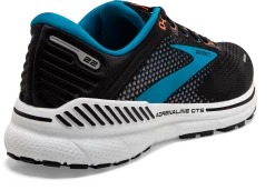 BROOKS Men's Adrenaline GTS 22 (034 - Black/Blue/Orange) -Saucony Store 110366 034 H Adrenaline GTS 22
