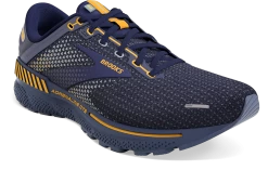 BROOKS Men’s Adrenaline GTS 22 (438 - Peacoat/Grey/Sunflower) -Saucony Store 110366 438 A Adrenaline GTS 22