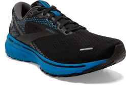 BROOKS Men's Ghost 14 (056 - Black/Blackened Pearl/Blue) -Saucony Store 110369 056 A Ghost 14
