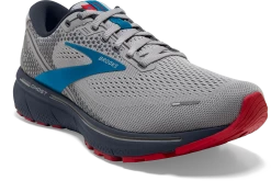 BROOKS Men's Ghost 14 (078 - Grey/Blue/Red) -Saucony Store 110369 078 A Ghost 14