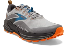 BROOKS Men's Cascadia 16 (038 - Oyster Mushroom/Alloy/Orange) 8 BROOKS Men's Cascadia 16 (038 - Oyster Mushroom/Alloy/Orange) -Saucony Store 110376 038 A Cascadia 16