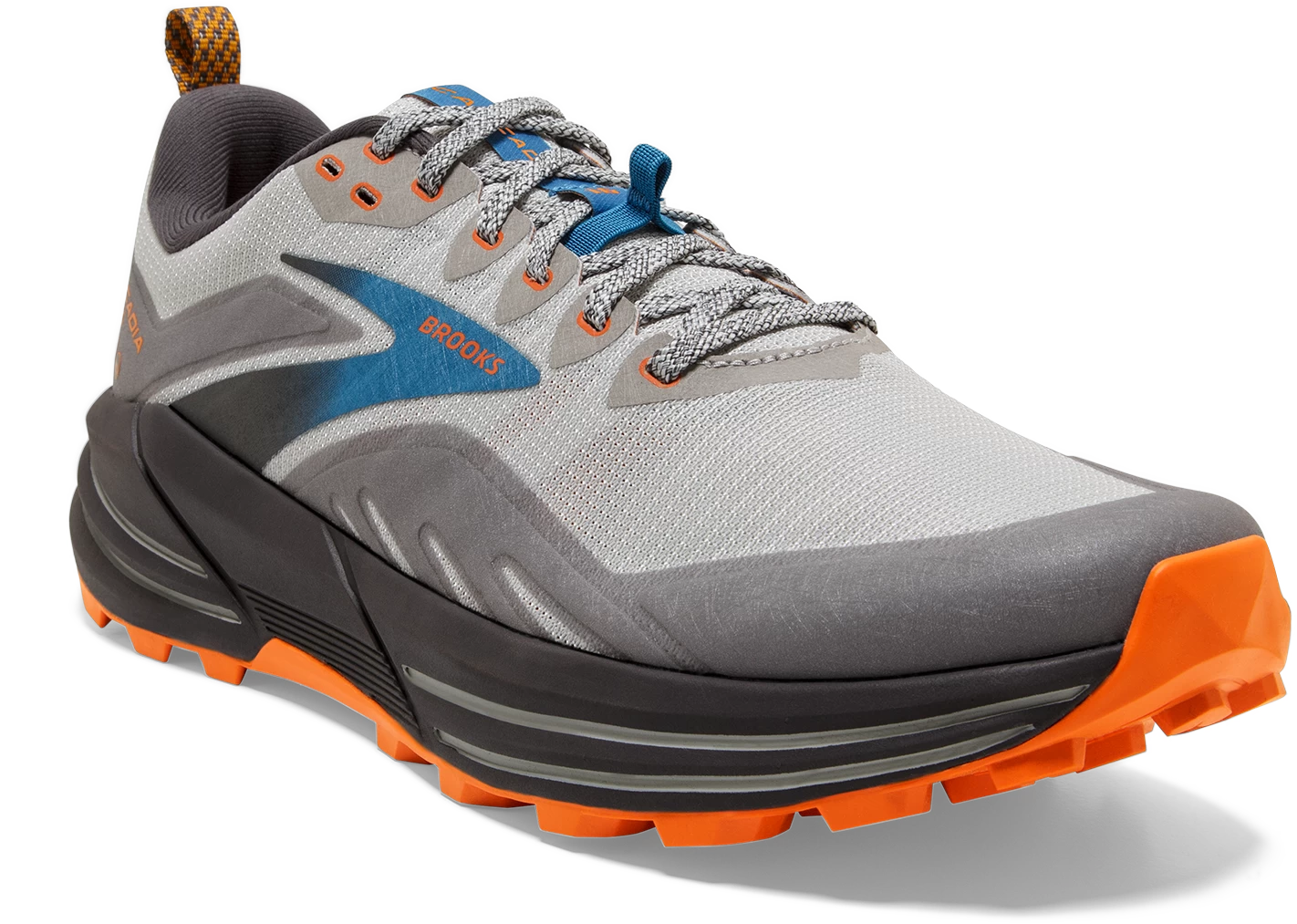 BROOKS Men's Cascadia 16 (038 - Oyster Mushroom/Alloy/Orange) 3 BROOKS Men's Cascadia 16 (038 - Oyster Mushroom/Alloy/Orange) - Image 3