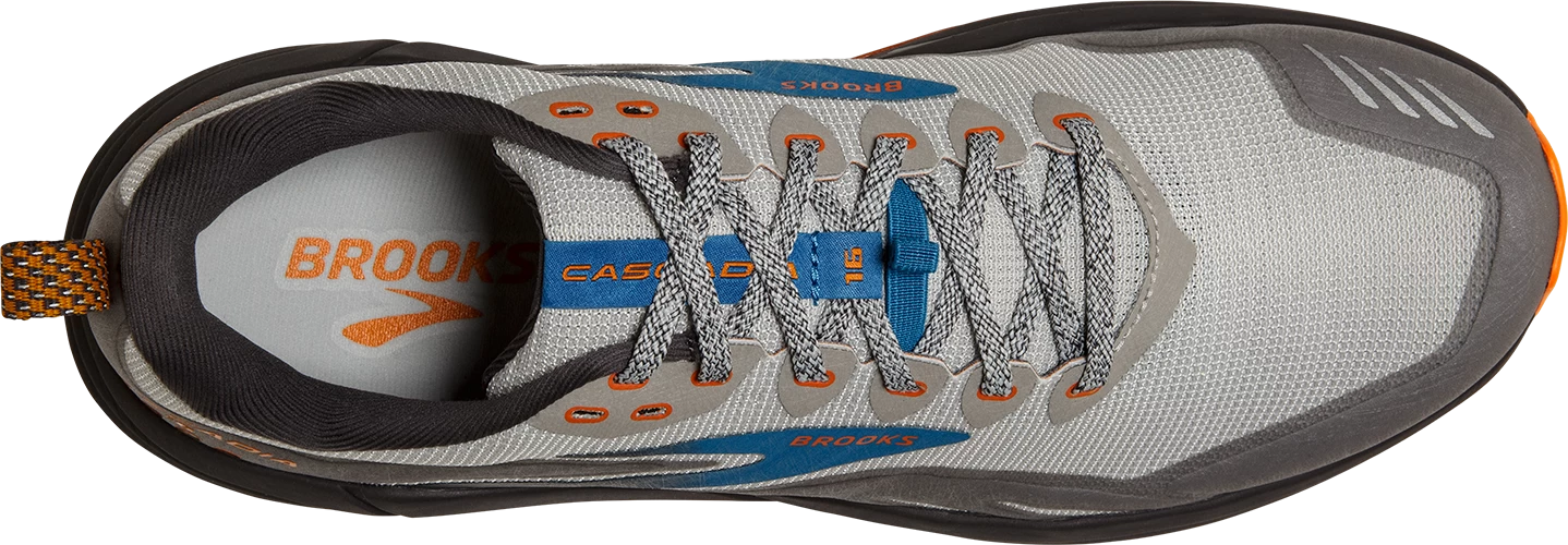 BROOKS Men's Cascadia 16 (038 - Oyster Mushroom/Alloy/Orange) 5 BROOKS Men's Cascadia 16 (038 - Oyster Mushroom/Alloy/Orange) - Image 5