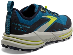 BROOKS Men's Cascadia 16 (469 - Mykonos Blue/Peacoat/Lime) -Saucony Store 110376 469 H Cascadia 16