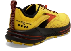 BROOKS Men's Cascadia 16 (745 - Yellow/Black/Grenadine) -Saucony Store 110376 745 H Cascadia 16