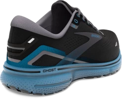 BROOKS Men's Ghost 15 (056 - Black/Blackened Pearl/Blue) -Saucony Store 110393 056 H Ghost 15