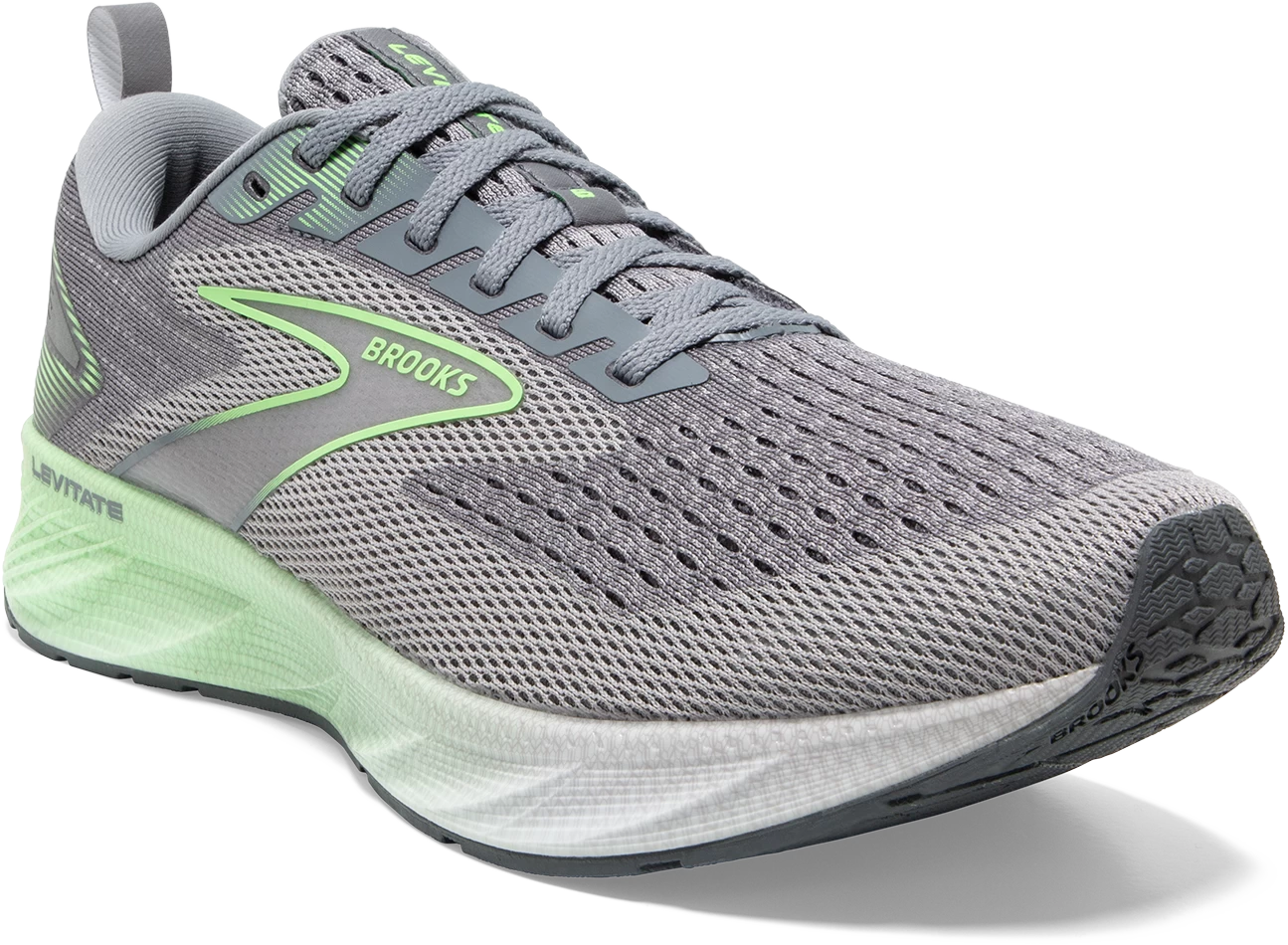 BROOKS Men's Levitate 6 (312 - Primer Grey/Neon Green) 3 BROOKS Men's Levitate 6 (312 - Primer Grey/Neon Green) - Image 3