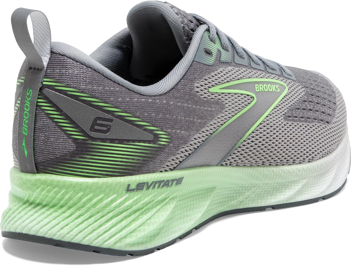 BROOKS Men's Levitate 6 (312 - Primer Grey/Neon Green) 4 BROOKS Men's Levitate 6 (312 - Primer Grey/Neon Green) - Image 4