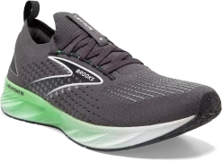 BROOKS Men's Levitate Stealthfit 6 (323 - Blackened Pearl/Green/White) -Saucony Store 110397 323 A Levitate StealthFit 6