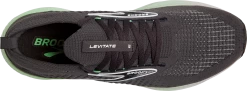 BROOKS Men's Levitate Stealthfit 6 (323 - Blackened Pearl/Green/White) -Saucony Store 110397 323 O Levitate StealthFit 6