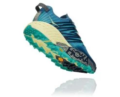 Hoka Women's Speedgoat 4 (PBLG - Provincial Blue/Luminary Green) -Saucony Store 1106527 PBLG 3
