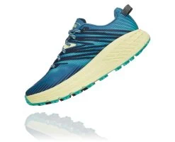 Hoka Women's Speedgoat 4 (PBLG - Provincial Blue/Luminary Green) -Saucony Store 1106527 PBLG 4