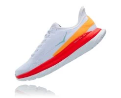 Hoka Men's Mach 4 (WFS - White/Fiesta) -Saucony Store 1113528 WFS 4