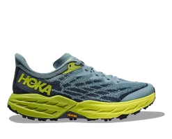 Hoka Men's Speedgoat 5 WIDE (SBDCT - Stone Blue/Dark Citron)