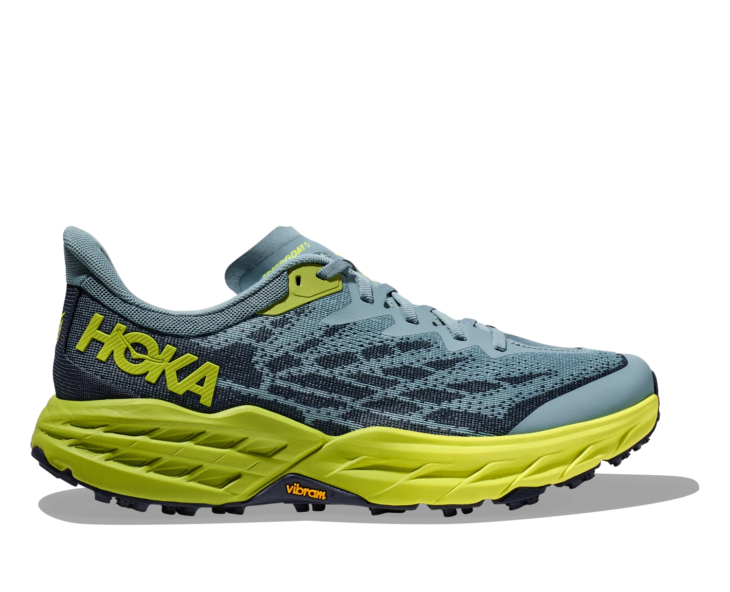 Hoka Men's Speedgoat 5 WIDE (SBDCT - Stone Blue/Dark Citron) 1 Hoka Men's Speedgoat 5 WIDE (SBDCT - Stone Blue/Dark Citron)