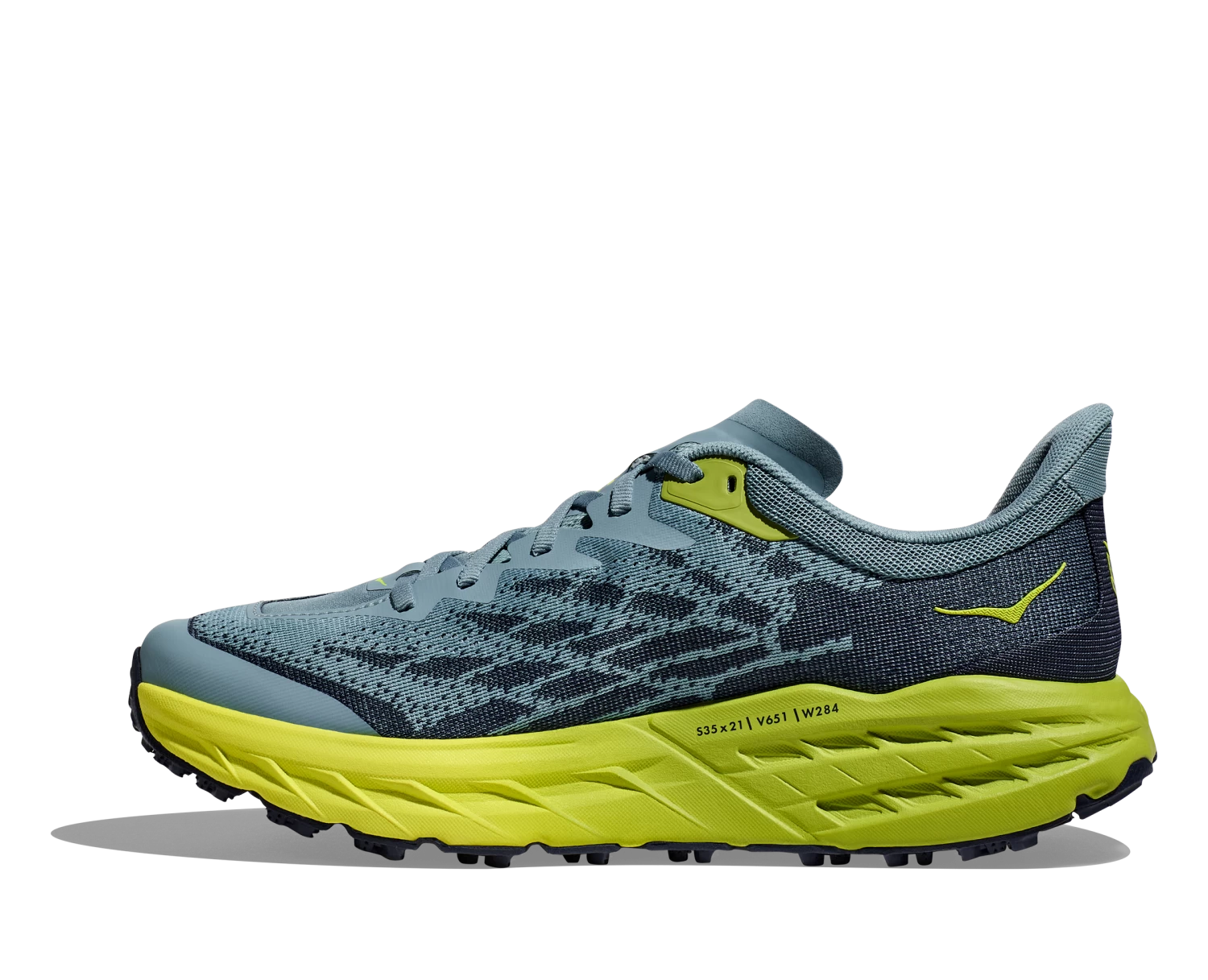 Hoka Men's Speedgoat 5 (SBDCT - Stone Blue/Dark Citron) 2 Hoka Men's Speedgoat 5 (SBDCT - Stone Blue/Dark Citron) - Image 2