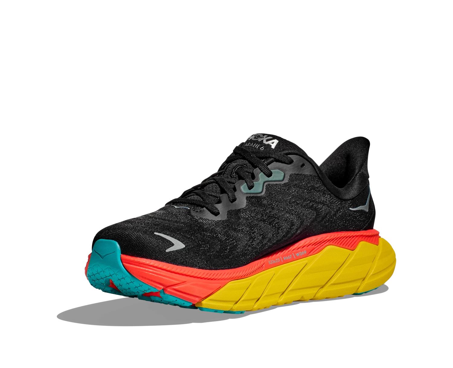 Hoka Men's Arahi 6 (BFLM - Black/Flame) 7 Hoka Men's Arahi 6 (BFLM - Black/Flame) - Image 7