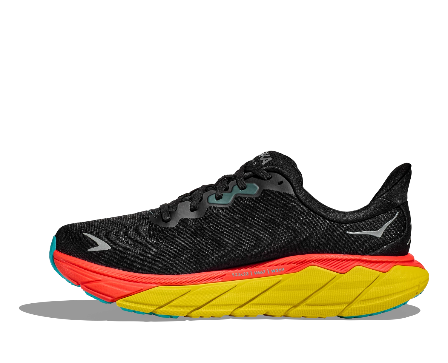 Hoka Men's Arahi 6 (BFLM - Black/Flame) 2 Hoka Men's Arahi 6 (BFLM - Black/Flame) - Image 2
