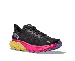 Hoka Women's Arahi 6 (BPYR - Black/Pink Yarrow) -Saucony Store 1123195 BPYR 6