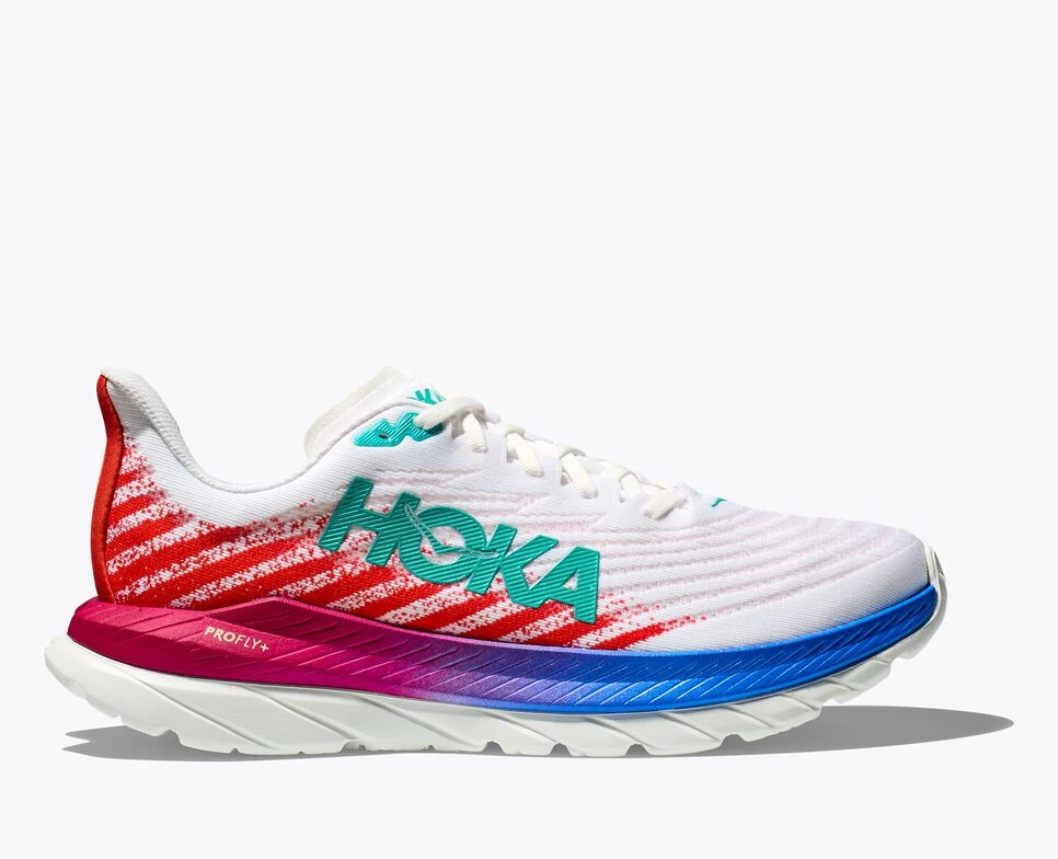 Hoka Men's Mach 5 (WFM - White/Flame) 1 Hoka Men's Mach 5 (WFM - White/Flame)