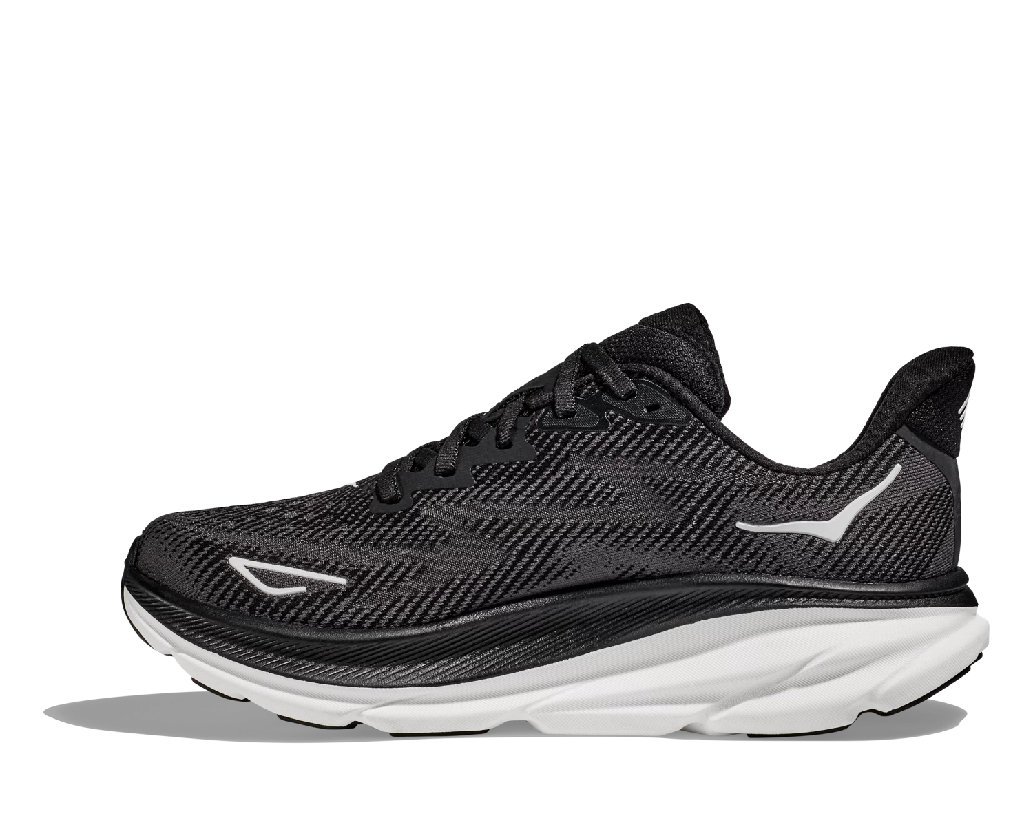 Hoka Men's Clifton 9 (BWHT - Black/White) 2 Hoka Men's Clifton 9 (BWHT - Black/White) - Image 2