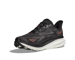 Hoka Women's Clifton 9 (BCPPR - Black/Copper) -Saucony Store 1127896 BCPPR 3