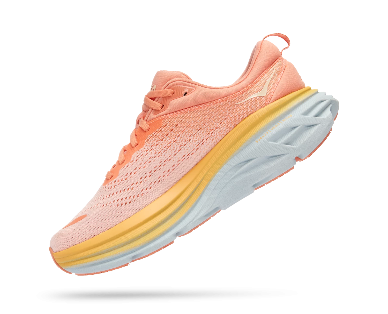 Hoka Women's Bondi 8 (SCPP - Shell Coral/Peach Parfait) 4 Hoka Women's Bondi 8 (SCPP - Shell Coral/Peach Parfait) - Image 4