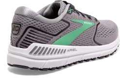 BROOKS Women's Ariel '20 (076 - Alloy/Blackened Pearl/Green) -Saucony Store 120315 076 H Ariel 20