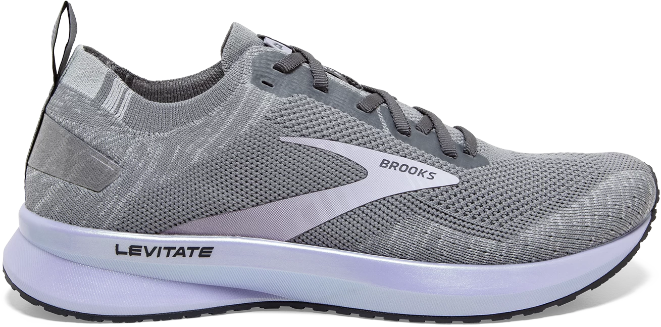 BROOKS Women's Levitate 4 (084 - Grey/blackened Pearl/purple) 1 BROOKS Women's Levitate 4 (084 - Grey/blackened Pearl/purple)