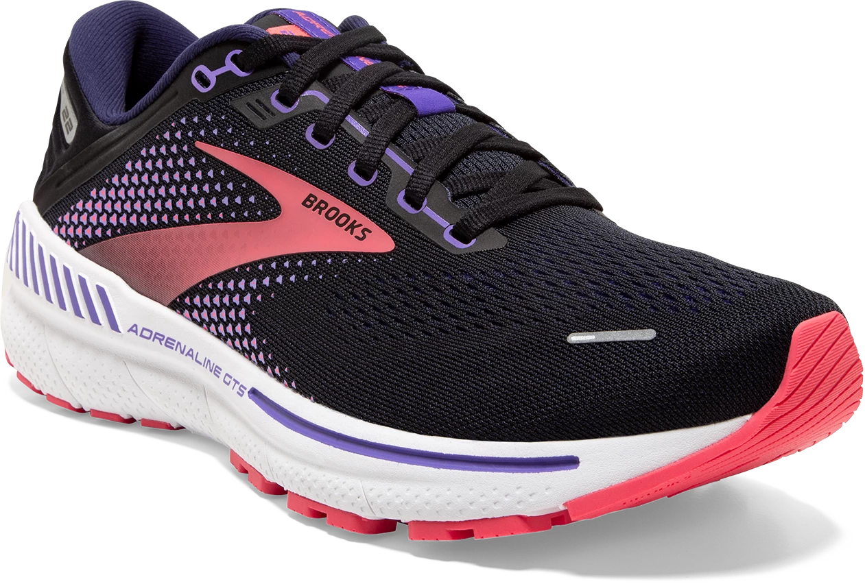BROOKS Women's Adrenaline GTS 22 (080 - Black/Purple/Coral) 3 BROOKS Women's Adrenaline GTS 22 (080 - Black/Purple/Coral) - Image 3