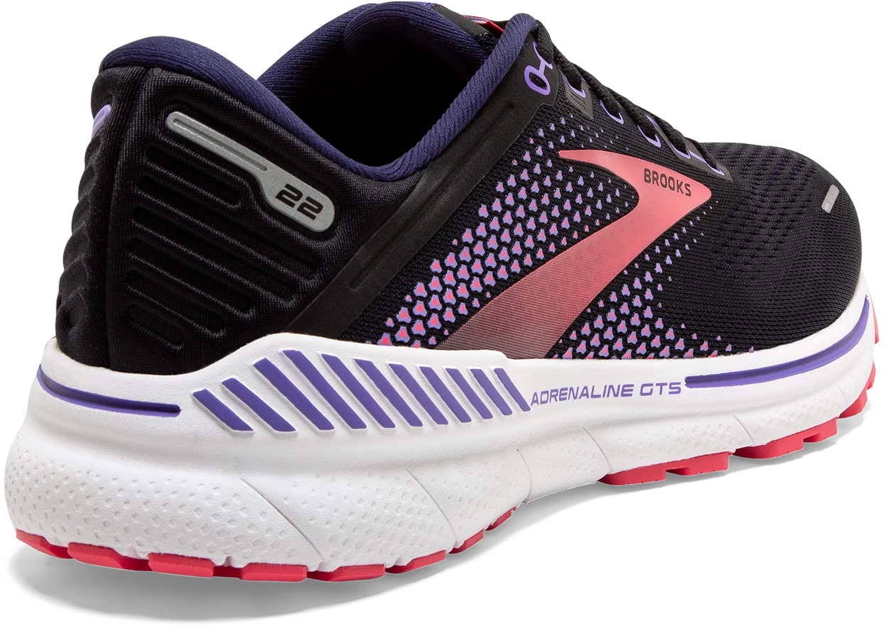 BROOKS Women's Adrenaline GTS 22 (080 - Black/Purple/Coral) 4 BROOKS Women's Adrenaline GTS 22 (080 - Black/Purple/Coral) - Image 4