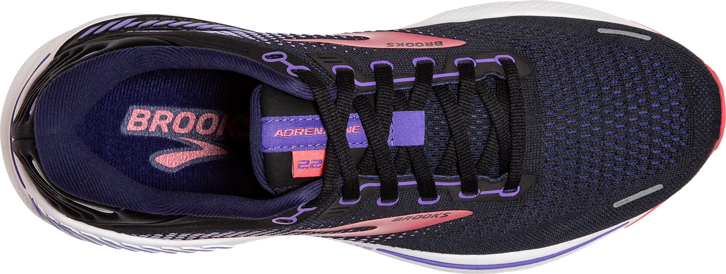 BROOKS Women's Adrenaline GTS 22 (080 - Black/Purple/Coral) 5 BROOKS Women's Adrenaline GTS 22 (080 - Black/Purple/Coral) - Image 5
