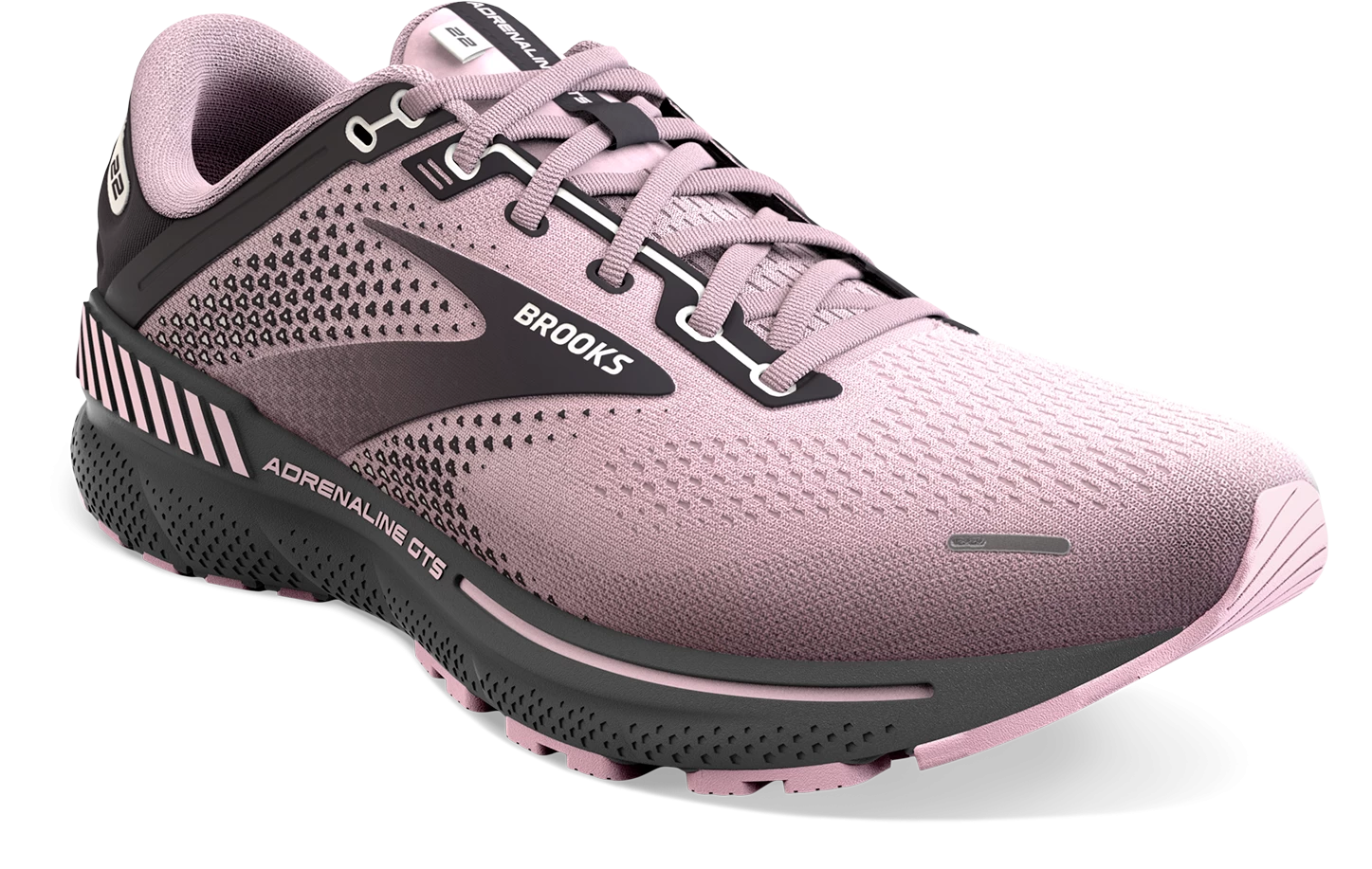 BROOKS Women's Adrenaline GTS 22 (678 - Pink/Blackened Pearl) 3 BROOKS Women's Adrenaline GTS 22 (678 - Pink/Blackened Pearl) - Image 3