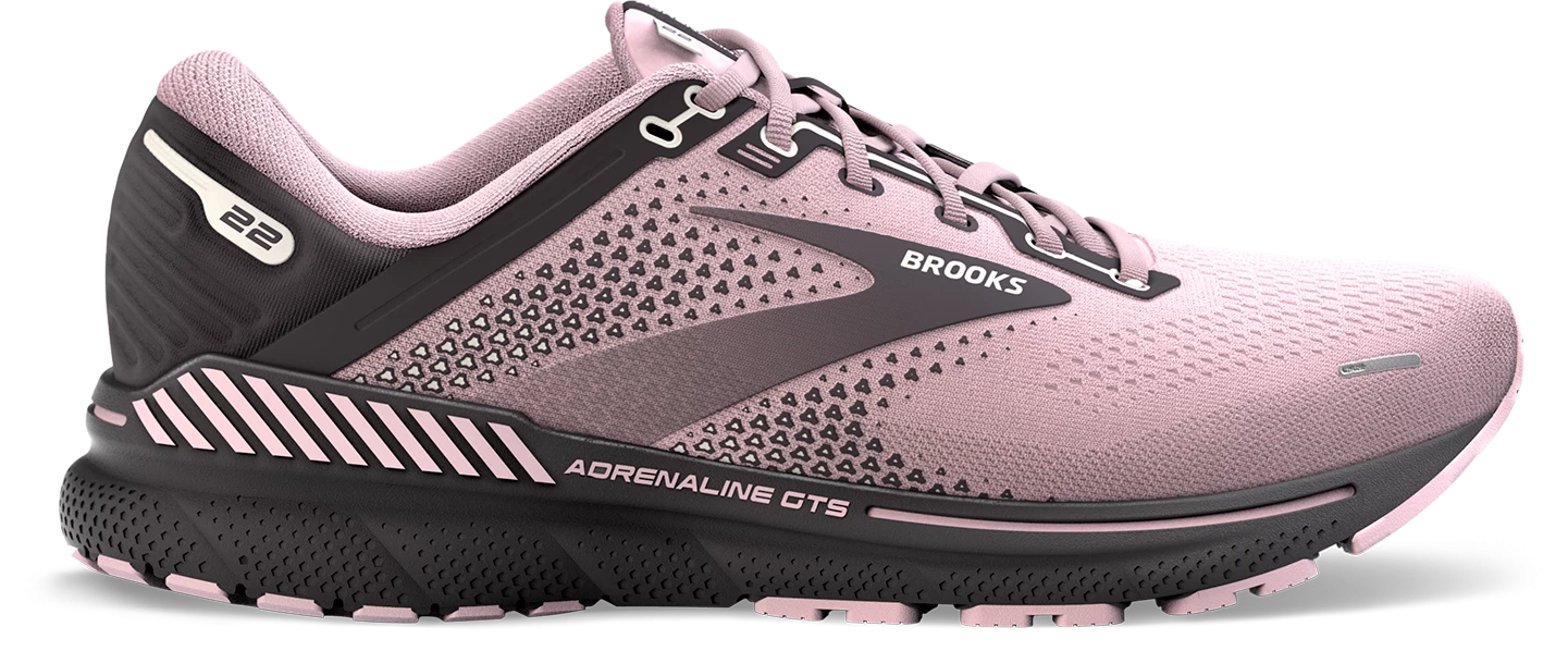 BROOKS Women's Adrenaline GTS 22 (678 - Pink/Blackened Pearl) 1 BROOKS Women's Adrenaline GTS 22 (678 - Pink/Blackened Pearl)