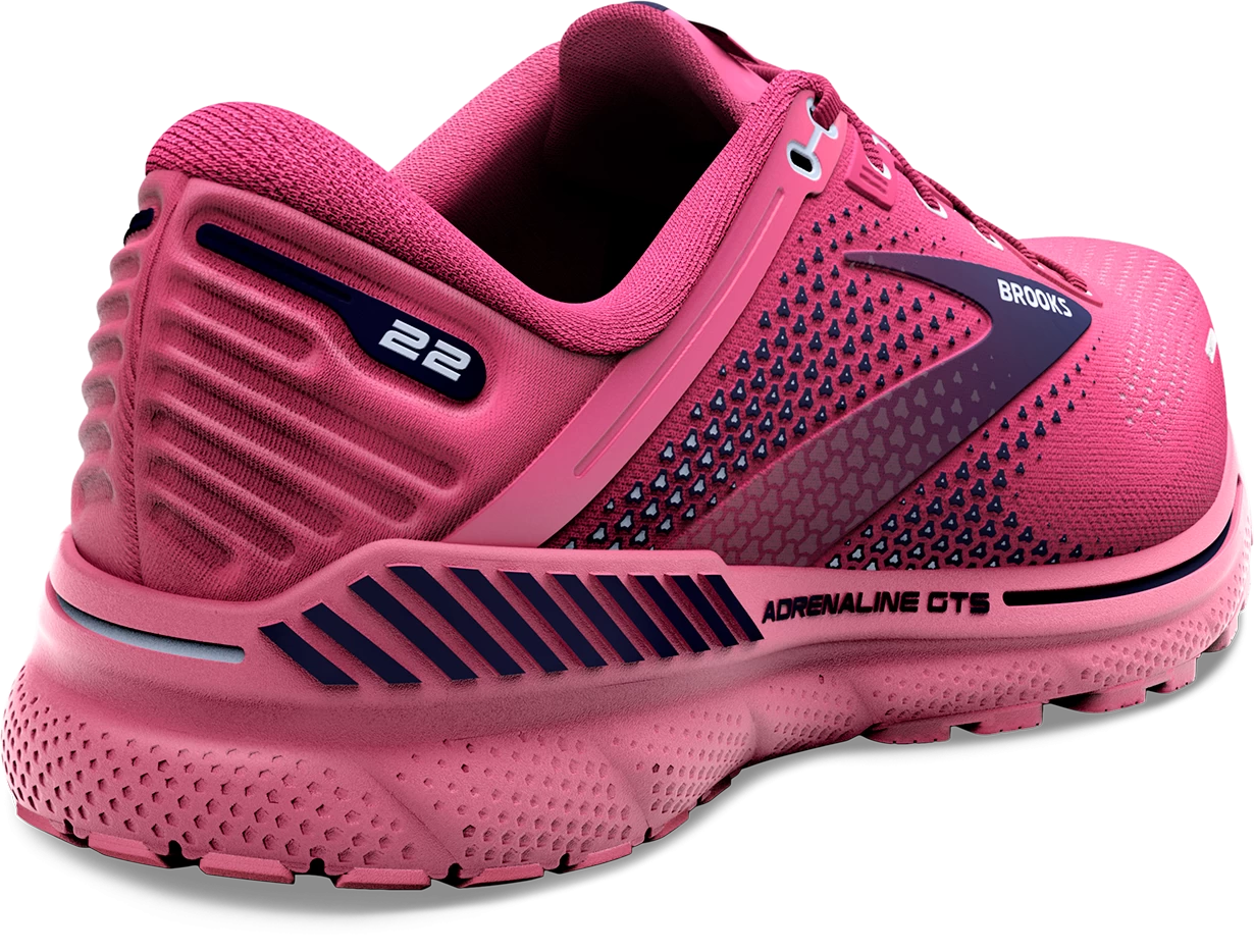 BROOKS Women's Adrenaline GTS 22 (684 - Rose/Peacoat/Kentucky Blue) 4 BROOKS Women's Adrenaline GTS 22 (684 - Rose/Peacoat/Kentucky Blue) - Image 4