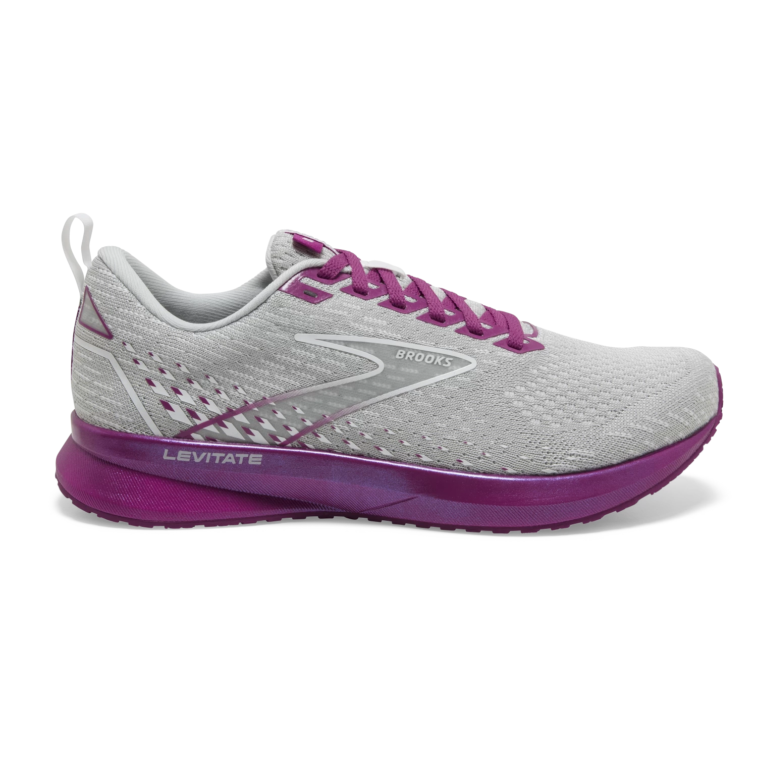 BROOKS Women's Levitate 5 (003 - Grey/Lavender/Baton Rouge) 1 BROOKS Women's Levitate 5 (003 - Grey/Lavender/Baton Rouge)