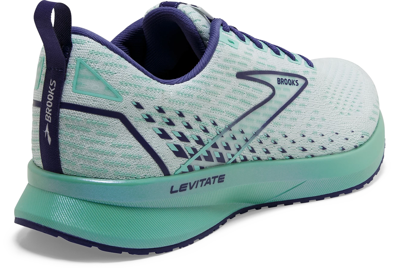 BROOKS Women's Levitate 5 (127 - White/Navy Blue/Yucca) 4 BROOKS Women's Levitate 5 (127 - White/Navy Blue/Yucca) - Image 4