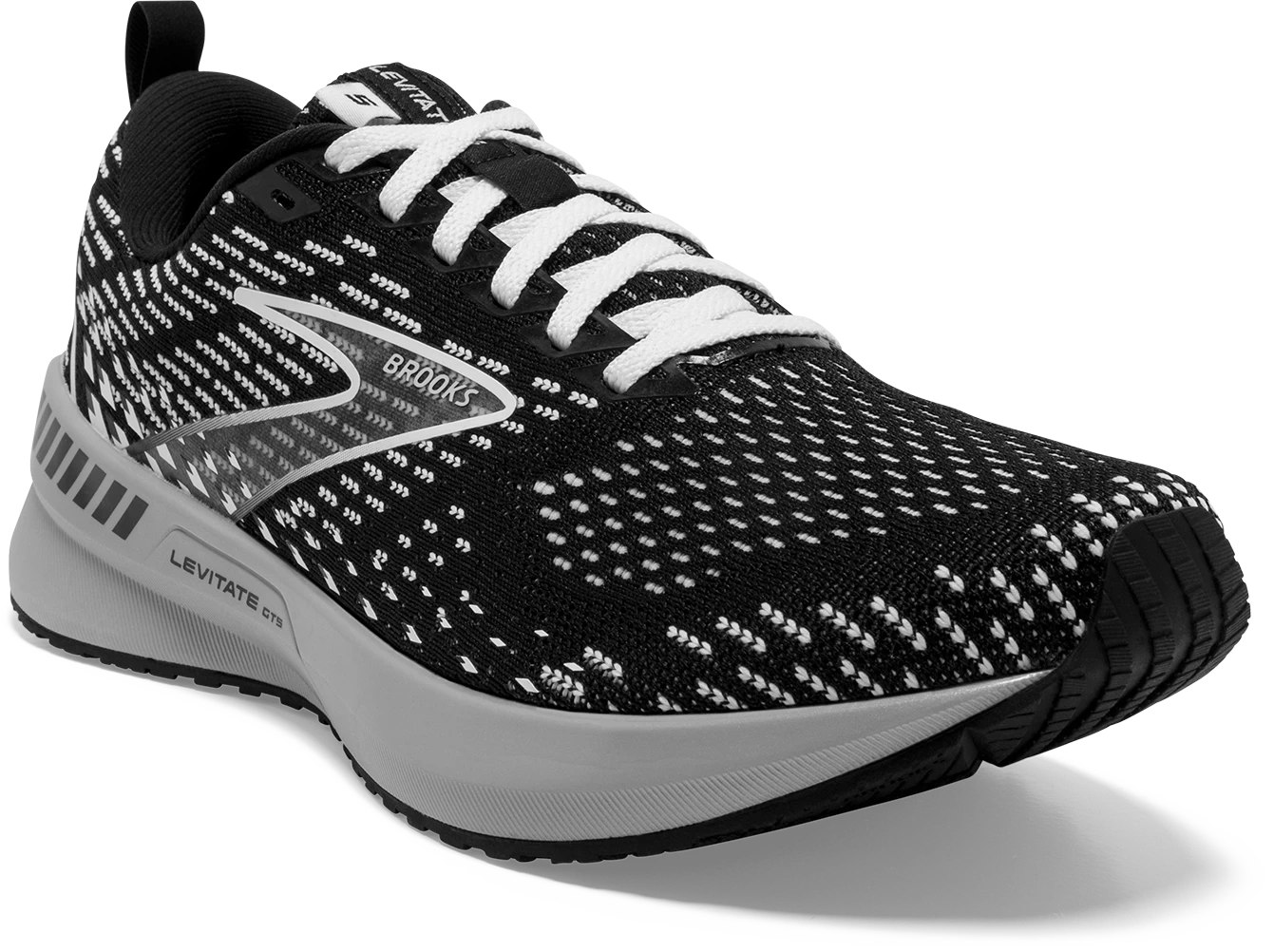 BROOKS Women's Levitate 5 GTS (090 - Black/Grey/White) 3 BROOKS Women's Levitate 5 GTS (090 - Black/Grey/White) - Image 3