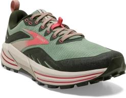 BROOKS Women's Cascadia 16 (394 - Basil/Duffel Bag/Coral) -Saucony Store 120363 394 A Cascadia 16