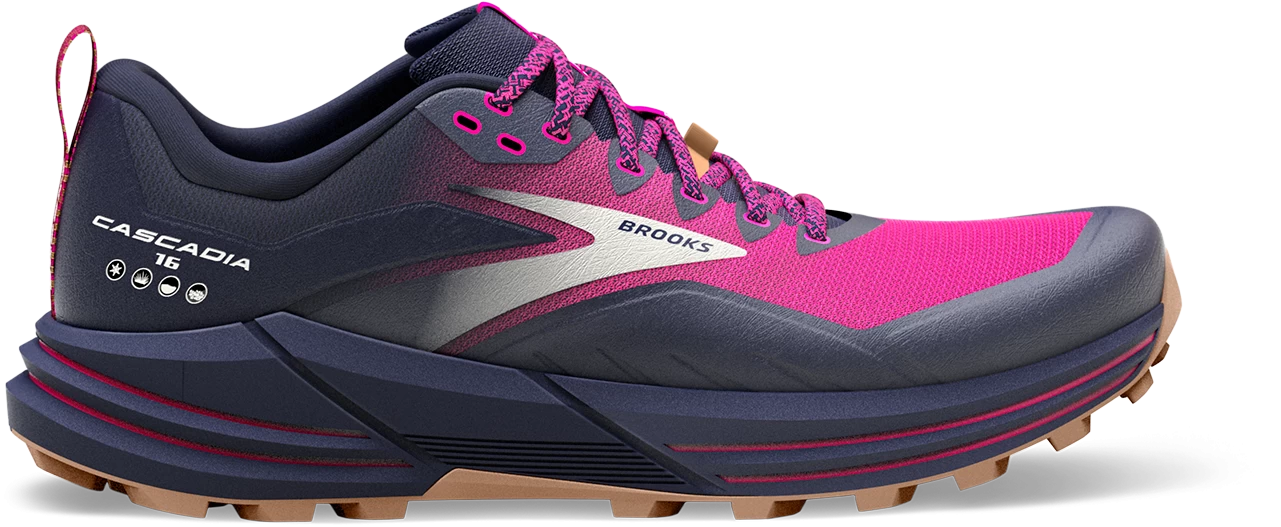 BROOKS Women's Cascadia 16 (425 - Peacoat/Pink/Biscuit) 1 BROOKS Women's Cascadia 16 (425 - Peacoat/Pink/Biscuit)