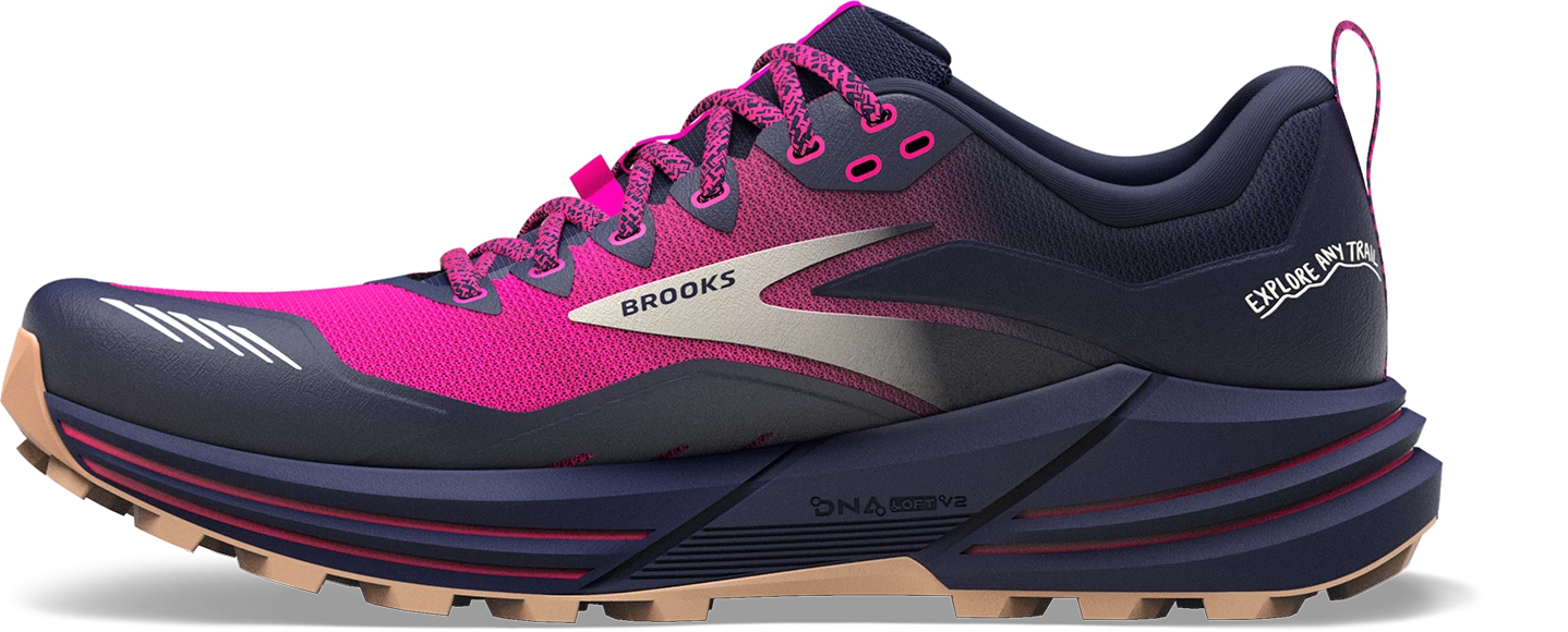 BROOKS Women's Cascadia 16 (425 - Peacoat/Pink/Biscuit) 2 BROOKS Women's Cascadia 16 (425 - Peacoat/Pink/Biscuit) - Image 2