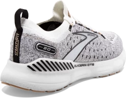 BROOKS Women’s Glycerin Stealthfit GTS 20 (163 - White/Black/Cream) -Saucony Store 120371 163 H Glycerin StealthFit GTS 20