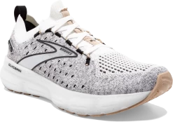 BROOKS Women's Glycerin 20 Stealthfit (163 - White/Black/Cream) 8 BROOKS Women's Glycerin 20 Stealthfit (163 - White/Black/Cream) -Saucony Store 120372 163 A Glycerin StealthFit 20