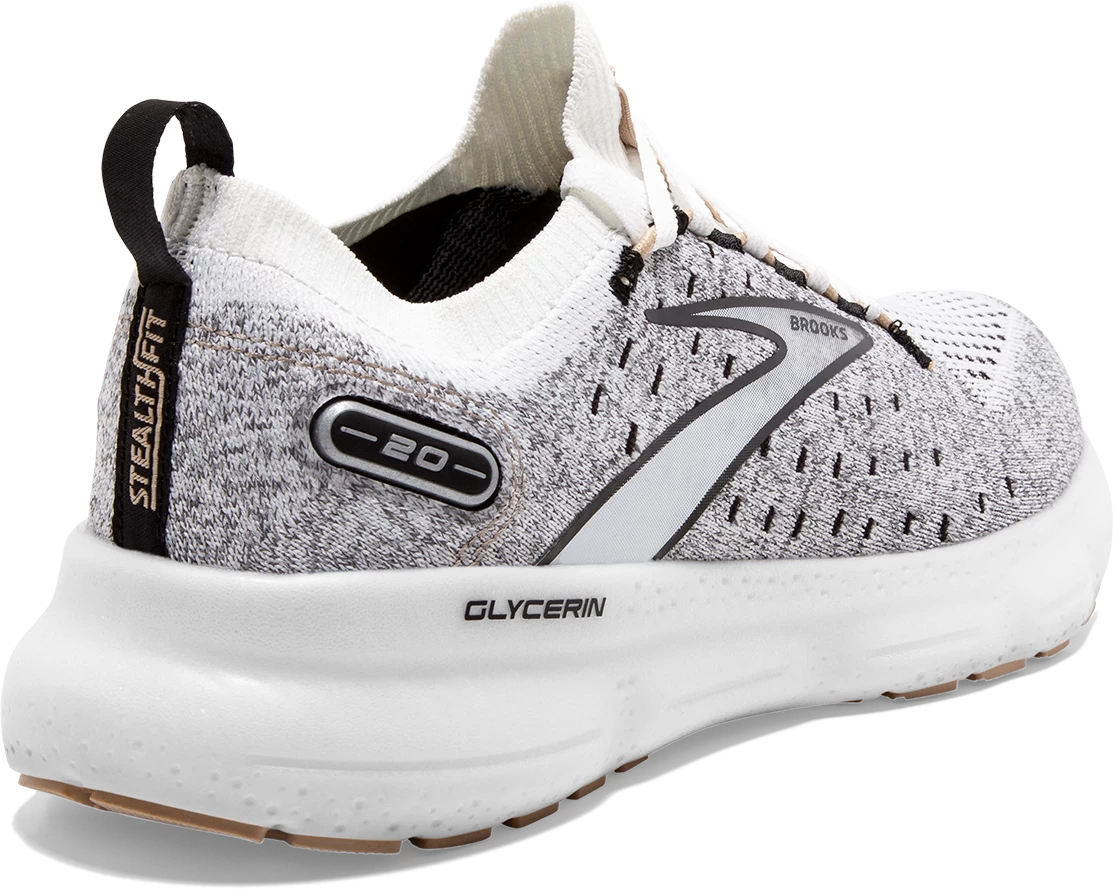 BROOKS Women's Glycerin 20 Stealthfit (163 - White/Black/Cream) 4 BROOKS Women's Glycerin 20 Stealthfit (163 - White/Black/Cream) - Image 4