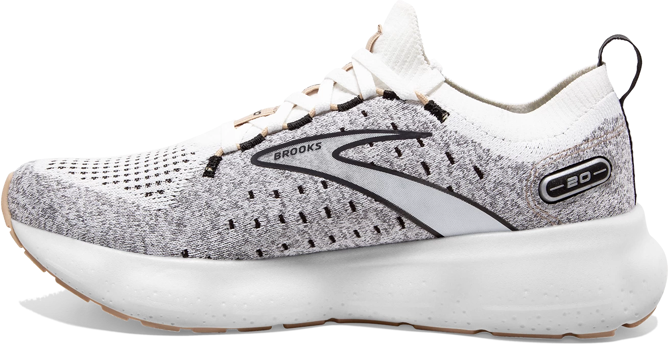 BROOKS Women's Glycerin 20 Stealthfit (163 - White/Black/Cream) 2 BROOKS Women's Glycerin 20 Stealthfit (163 - White/Black/Cream) - Image 2