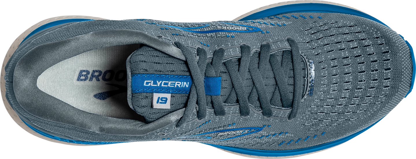 BROOKS Men’s Glycerin 19 (095 - Quarry/Grey/Dark Blue) 4 BROOKS Men’s Glycerin 19 (095 - Quarry/Grey/Dark Blue) - Image 4