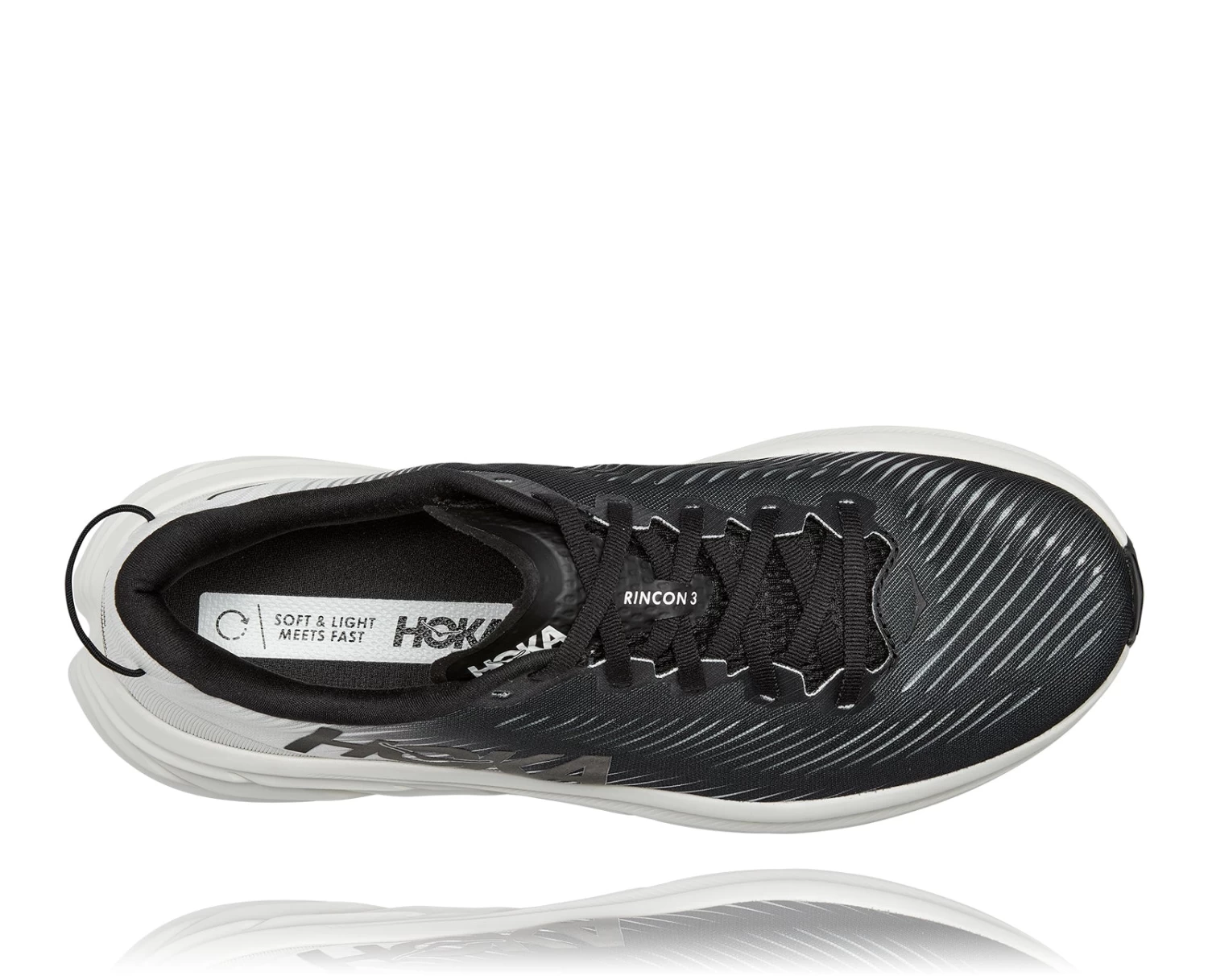 Hoka Men's Rincon 3 (BWHT - Black/White) 4 Hoka Men's Rincon 3 (BWHT - Black/White) - Image 4