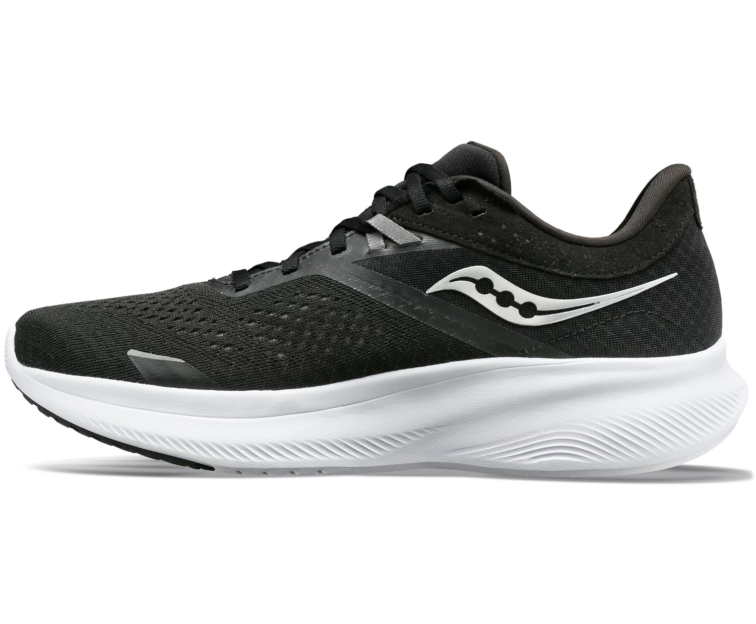 Saucony Women’s Ride 16 WIDE (05 - Black/White) 2 Saucony Women’s Ride 16 WIDE (05 - Black/White) - Image 2