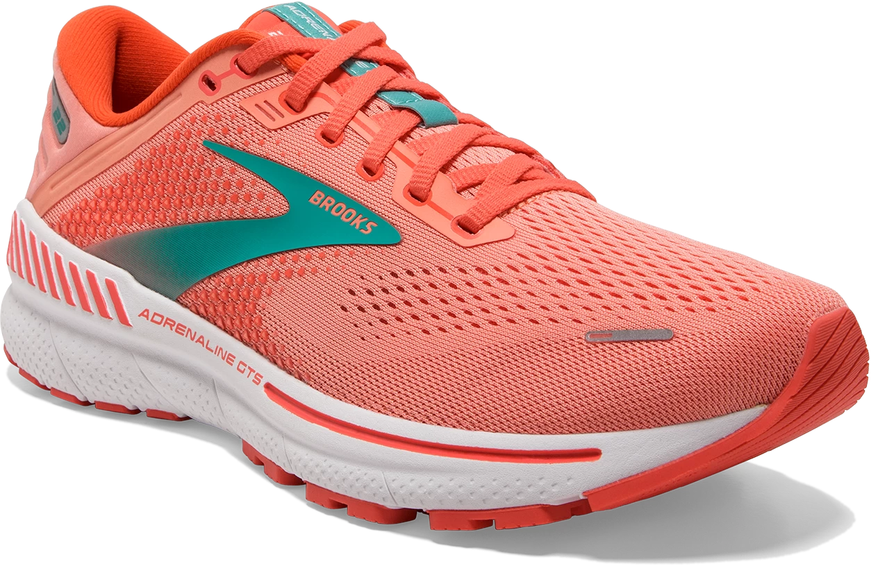 BROOKS Women’s Adrenaline GTS 22 (680 - Coral/Latigo Bay/White) 3 BROOKS Women’s Adrenaline GTS 22 (680 - Coral/Latigo Bay/White) - Image 3